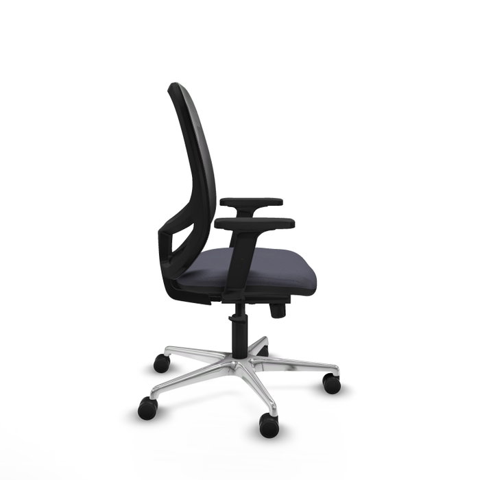 PIQUERAS Y CRESPO Silla de oficina Cilanco con mecanismo Sincro, Gris oscuro y Negro