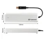 Transcend JetDrive 855 SSD Externo Thunderbolt 960GB NVMe, hasta 1600MB/s, PCIe, Para MacBook Air/Pro/Mini/Mac Pro, Aluminio Plata