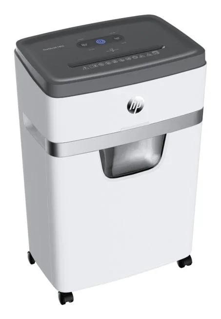 HP OneShred 18CC Destructora de Papel Corte en Partículas 4 mm, 18 Hojas, 25 L, Tritura Tarjetas, Grapas y Clips, 65 dB