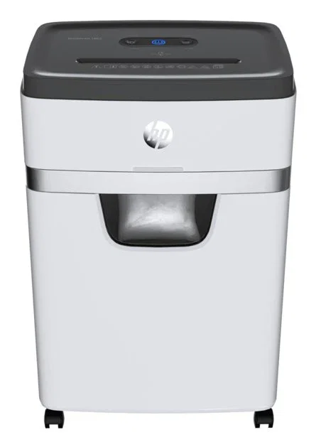 HP OneShred 18CC Destructora de Papel Corte en Partículas 4 mm, 18 Hojas, 25 L, Tritura Tarjetas, Grapas y Clips, 65 dB