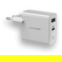 RealPower PC-65 GaN Cargador Interno 65W con Puerto USB-C, Carga Rápida, Blanco