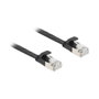 DeLOCK Cable de parcheo plano RJ45 Cat.6A U/FTP 10 m Negro