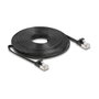 DeLOCK Cable de parcheo plano RJ45 Cat.6A U/FTP 10 m Negro