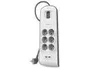 Belkin Regleta de Protección contra Sobretensiones con 6 Tomas y 2 Puertos USB, 2m, Blanco/Gris