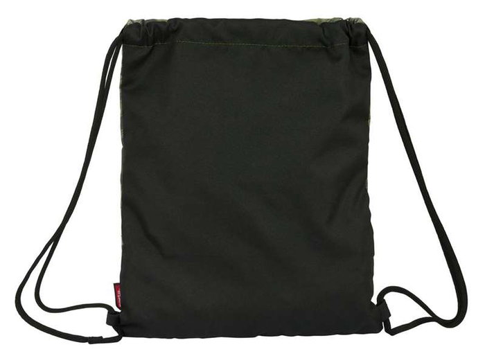Bolsa Mochila con Cuerdas Kelme Travel Negro Verde 35 x 40 x 1 cm