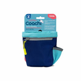 Coachi Train & Treat Bag Azul Oscuro-Azul Claro, Bolsa para Adiestramiento de Perros con Compartimento Amplio y Bolsillo con Cremallera