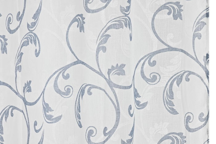 DKD Home Decor Cortina Alpino Barroco Azul Blanco 270 x 140 cm (2 Unidades)