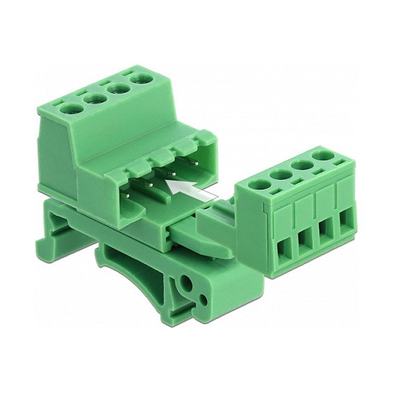 DeLOCK 66079 Bloque de terminales 4 pin angulado
