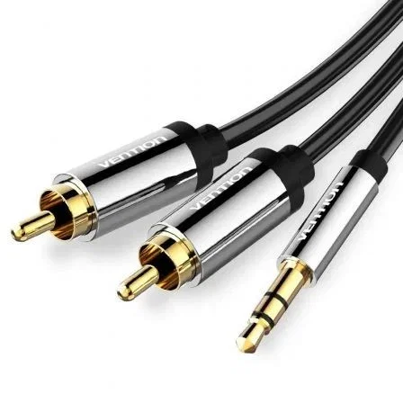 Vention Cable estéreo BCFBH Jack 3.5 mm macho a 2x RCA macho 2 metros negro Vention Cable estéreo BCFBH Jack 3.5 mm macho a 2x RCA macho 2 metros negro