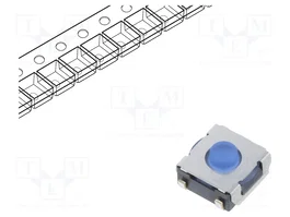 Aratas (Formerly Omron Components) Microconmutador TACT B3SL-1005P SPST-NO SMT Azul