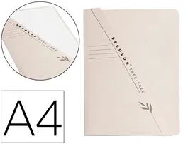 Djois Subcarpeta Cartulina 226 g/m2 Din A4 Ecológica Bolsa Frontal Crema Pack 10 Unidades