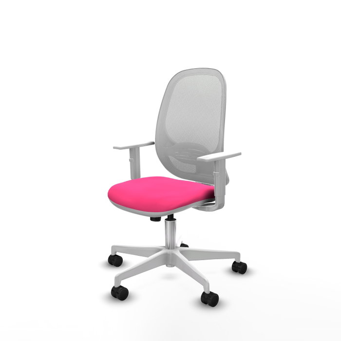 PIQUERAS Y CRESPO Silla de oficina Cilanco Rosa y Blanco