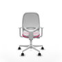 PIQUERAS Y CRESPO Silla de oficina Cilanco Rosa y Blanco