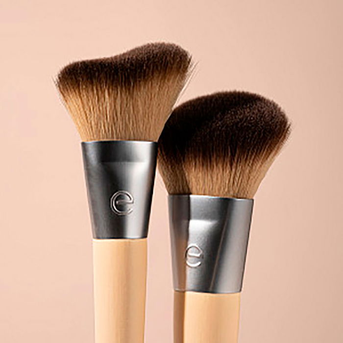 Ecotools Blush + Highlight Brush Duo Brochas para Rubor e Iluminador 1 unidad