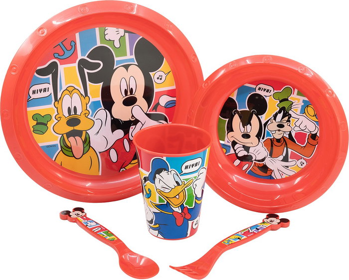 Set de Menaje Infantil Mickey Mouse CZ11311 (5 Piezas) Set de Menaje Infantil Mickey Mouse CZ11311 (5 Piezas)