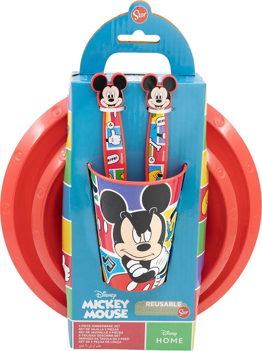 Set de Menaje Infantil Mickey Mouse CZ11311 (5 Piezas) Set de Menaje Infantil Mickey Mouse CZ11311 (5 Piezas)