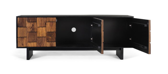 Giner y Colomer Mueble TV 3 Puertas Madera de Mango Wengue Nogal Giner y Colomer Mueble TV 3 Puertas Madera de Mango Wengue Nogal