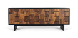 Giner y Colomer Mueble TV 3 Puertas Madera de Mango Wengue Nogal