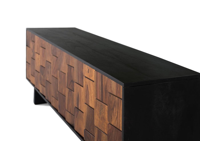 Giner y Colomer Mueble TV 3 Puertas Madera de Mango Wengue Nogal Giner y Colomer Mueble TV 3 Puertas Madera de Mango Wengue Nogal