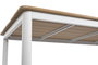 DKD Home Decor Mesa Comedor Terraza y Jardín Blanco Natural Aluminio Resina 180 x 90 x 75 cm Set 7 Piezas