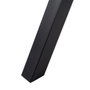 Mesa Comedor Marrón-Negro Dm-Metal Salón 120 X 120 X 75 cm
