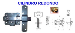 AVL Cerrojo 8101/105 con Cilindro Redondo de 50 mm y Seguridad de Llave y Botón