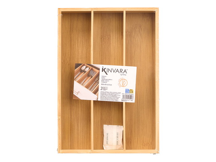 Kinvara Cubertero Bambú 3 Huecos 28.5 x 20 x 5 cm (Set de 6) Kinvara Cubertero Bambú 3 Huecos 28.5 x 20 x 5 cm (Set de 6)
