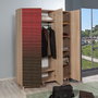 Hanah Home Mode-221 Armario Moderno Abstracto Ombre Rayas Roble Sonoma 135x192x52 cm