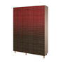 Hanah Home Mode-221 Armario Moderno Abstracto Ombre Rayas Roble Sonoma 135x192x52 cm
