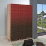 Hanah Home Mode-221 Armario Moderno Abstracto Ombre Rayas Roble Sonoma 135x192x52 cm