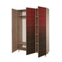 Hanah Home Mode-221 Armario Moderno Abstracto Ombre Rayas Roble Sonoma 135x192x52 cm