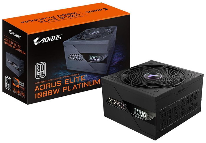 Gigabyte AORUS ELITE P1000W ICE Fuente de Alimentación 1000W 80 PLUS Platinum Modular ATX 3.1 Gigabyte AORUS ELITE P1000W ICE Fuente de Alimentación 1000W 80 PLUS Platinum Modular ATX 3.1