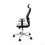 PIQUERAS Y CRESPO Silla de oficina Jorquera con mecanismo Sincro/Traslack, Blanco y Negro
