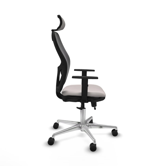 PIQUERAS Y CRESPO Silla de oficina Jorquera con mecanismo Sincro/Traslack, Blanco y Negro PIQUERAS Y CRESPO Silla de oficina Jorquera con mecanismo Sincro/Traslack, Blanco y Negro