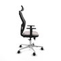 PIQUERAS Y CRESPO Silla de oficina Jorquera con mecanismo Sincro/Traslack, Blanco y Negro