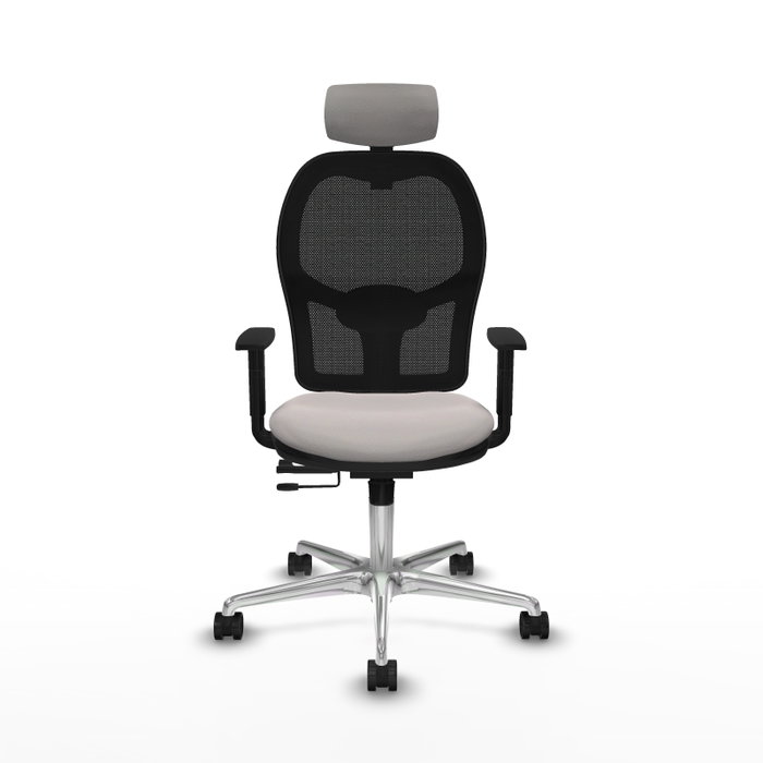 PIQUERAS Y CRESPO Silla de oficina Jorquera con mecanismo Sincro/Traslack, Blanco y Negro PIQUERAS Y CRESPO Silla de oficina Jorquera con mecanismo Sincro/Traslack, Blanco y Negro
