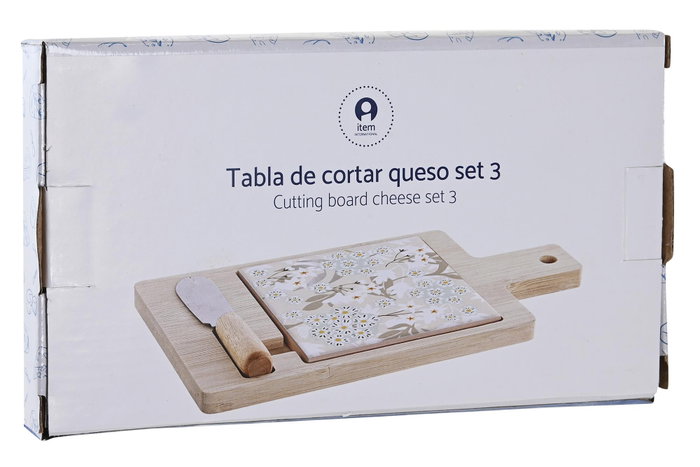 DKD Home Decor Set de 3 Tablas de Aperitivo Bambú y Gres Ivy&Daisy 2022
