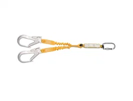 Safetop Cinta elástica doble seguridad 1,78 m con absorbedor y mosquetones 19 mm + ganchos 56 mm