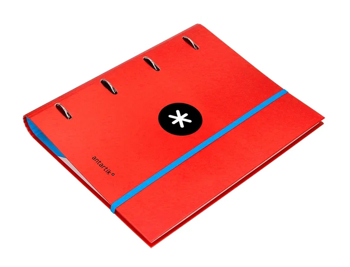 Antartik Carpeta con recambio A4 cuadro 5mm con solapa y 4 anillas 40mm, color rojo Antartik Carpeta con recambio A4 cuadro 5mm con solapa y 4 anillas 40mm, color rojo