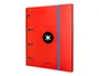 Antartik Carpeta con recambio A4 cuadro 5mm con solapa y 4 anillas 40mm, color rojo