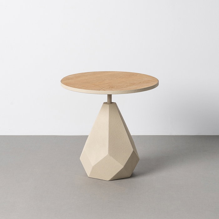 Mesita Crema Metal 50 X 50 X 50 cm