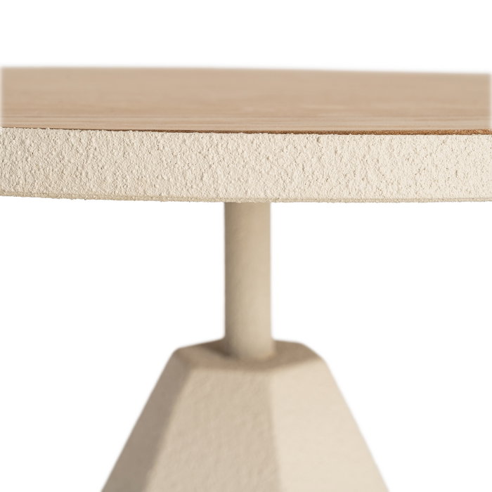 Mesita Crema Metal 50 X 50 X 50 cm