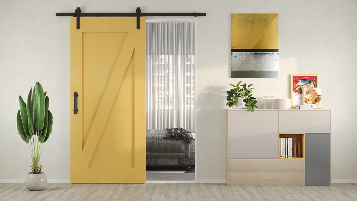 Emuca Tirador para puertas correderas colgadas de madera Pasadena, Longitud 240 mm, Intereje 180 mm, Acero, Negro texturizado