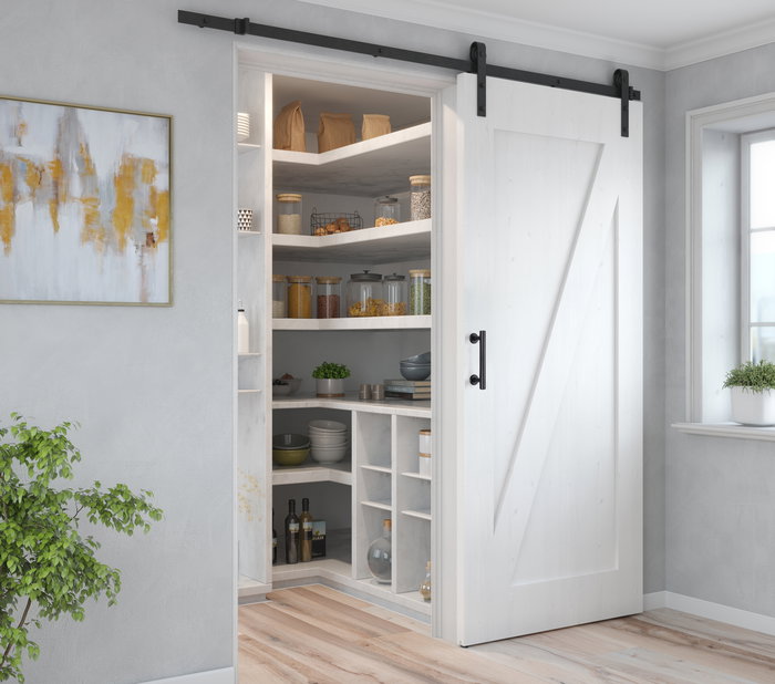 Emuca Tirador para puertas correderas colgadas de madera Pasadena, Longitud 240 mm, Intereje 180 mm, Acero, Negro texturizado