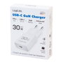 Logilink Cargador USB-C 30W con Tecnología GaN, Cargador Rápido Blanco para Móvil, Tableta, Portátil