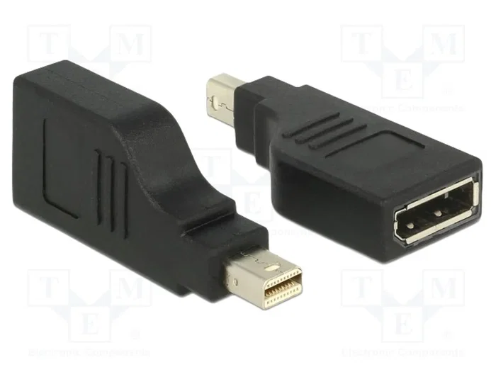 DeLOCK Adaptador Mini DisplayPort 1.2 a DisplayPort 4K 90° Negro 65626 DeLOCK Adaptador Mini DisplayPort 1.2 a DisplayPort 4K 90° Negro 65626