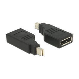 DeLOCK Adaptador mini DisplayPort 1.2 a DisplayPort 4K 90 grados Negro