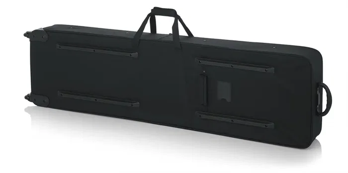 Gator Estuche ligero con ruedas para teclado de 88 notas estrecho y extralargo - Negro