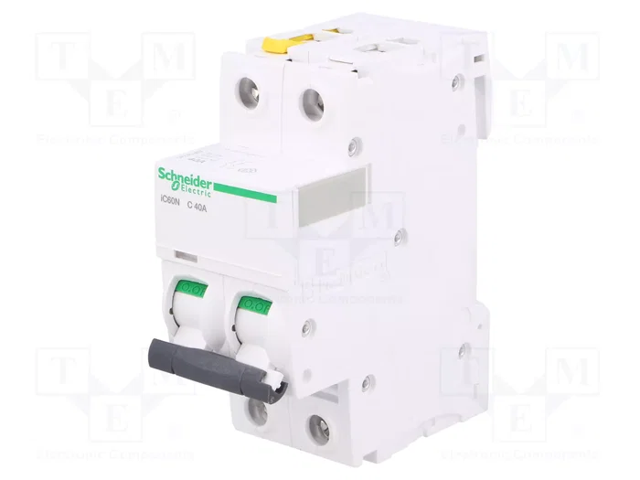 SCHNEIDER ELECTRIC Interruptor magnetotérmico iC60N 40A 2 polos SCHNEIDER ELECTRIC Interruptor magnetotérmico iC60N 40A 2 polos