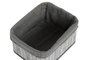 DKD Home Decor Set de 6 Cestas de Bambú y Poliéster Gris y Blanco 51x35x33 cm